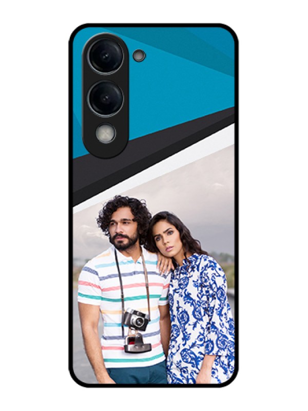 Custom iQOO Z10 Lite Custom Glass Phone Case - Simple Pattern Photo Upload Design
