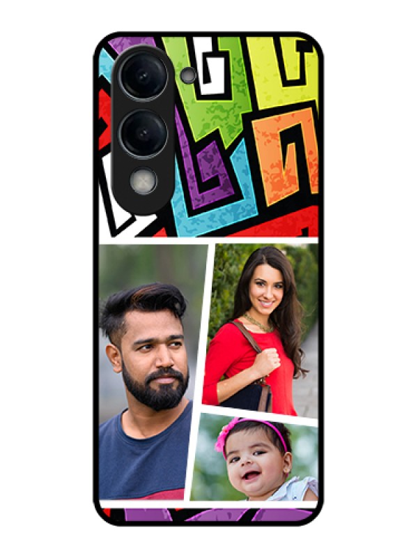 Custom iQOO Z10 Lite Custom Glass Phone Case - Graffiti Pattern Design