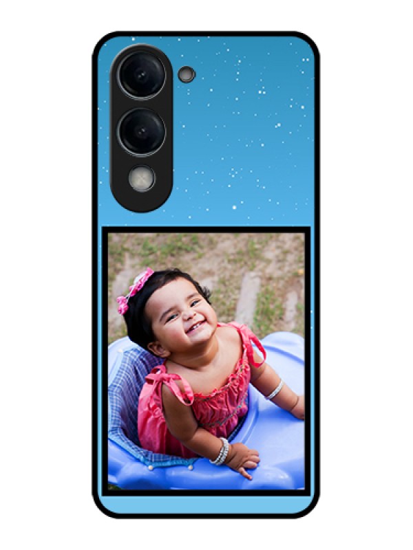 Custom iQOO Z10 Lite Custom Glass Phone Case - Wave Pattern Colorful Design