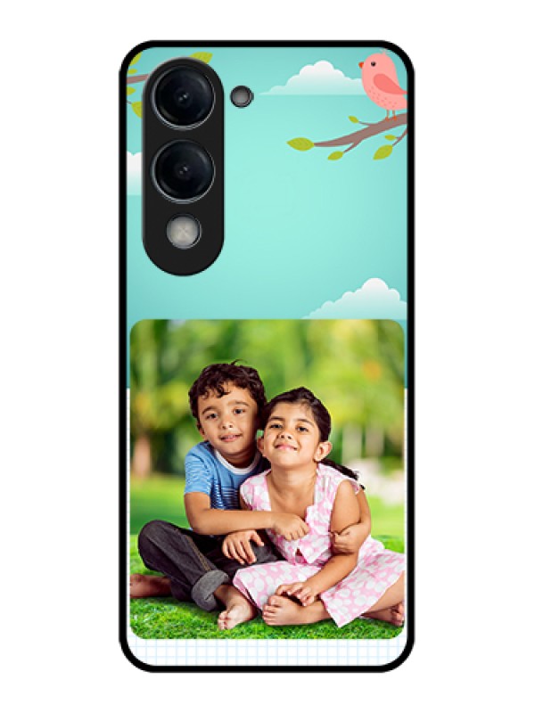 Custom iQOO Z10 Lite Custom Glass Phone Case - Doodle Love Design