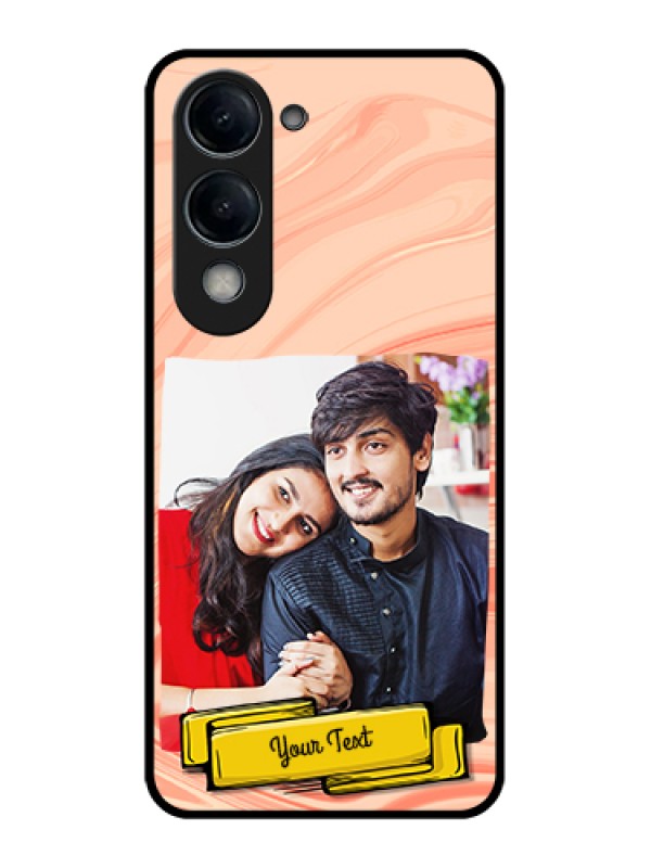 Custom iQOO Z10 Lite Custom Glass Phone Case - Marble Texture Design