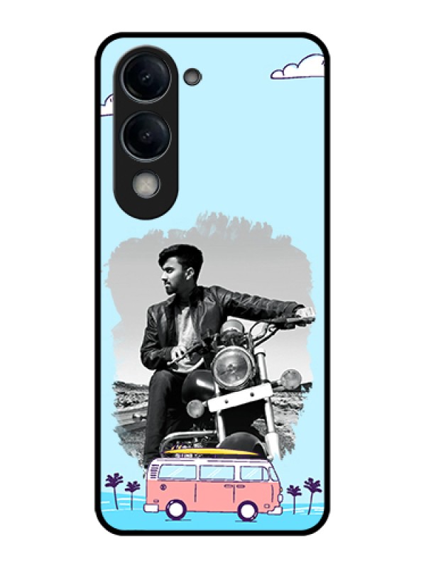 Custom iQOO Z10 Lite Custom Glass Phone Case - Travel & Adventure Design