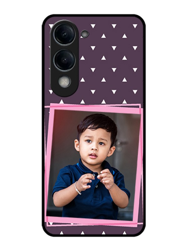 Custom iQOO Z10 Lite Custom Glass Phone Case - Triangle Pattern Dotted Design
