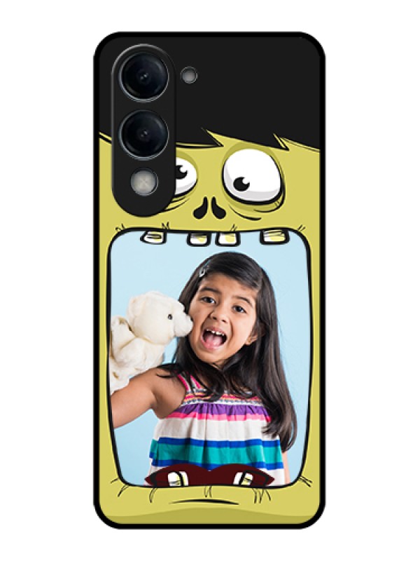 Custom iQOO Z10 Lite Custom Glass Phone Case - Cartoon Monster Back Case Design