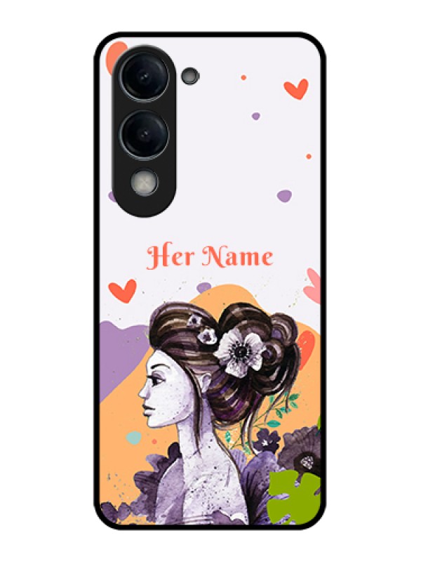 Custom iQOO Z10 Lite Custom Glass Phone Case - Woman And Nature Design