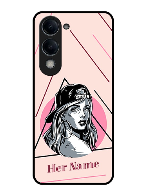 Custom iQOO Z10 Lite Custom Glass Phone Case - Rockstar Girl Design