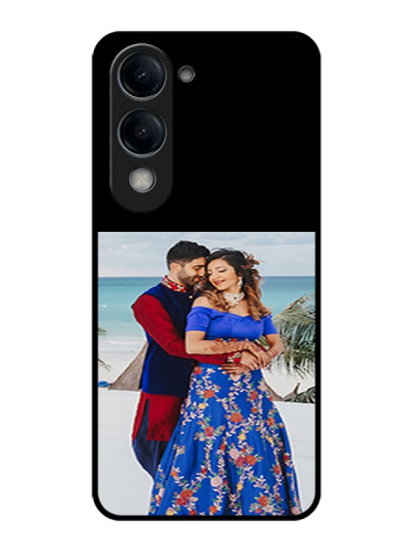 Custom iQOO Z10 Lite Custom Glass Phone Case - Upload Full Picture With Custom Color Design