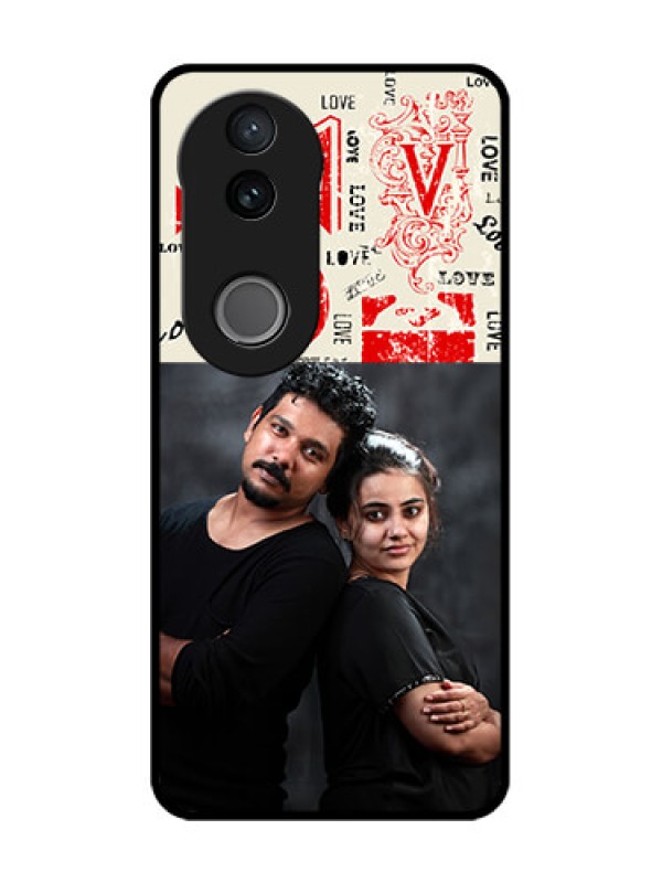 Custom iQOO Z10R Custom Glass Phone Case - Trendy Love Design Case