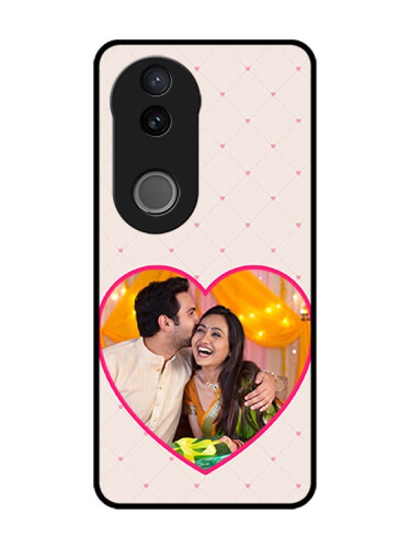 Custom iQOO Z10R Custom Glass Phone Case - Heart Shape Design
