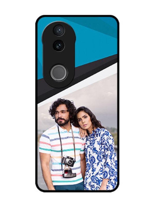 Custom iQOO Z10R Custom Glass Phone Case - Simple Pattern Photo Upload Design