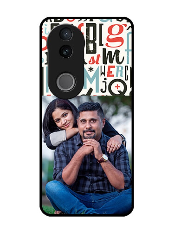 Custom iQOO Z10R Custom Glass Phone Case - Alphabet Design