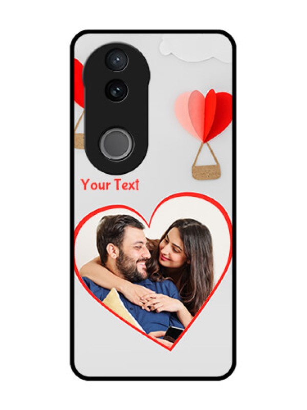 Custom iQOO Z10R Custom Glass Phone Case - Parachute Love Design