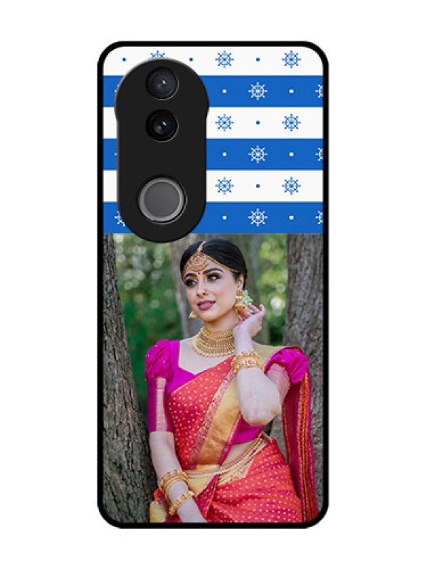 Custom iQOO Z10R Custom Glass Phone Case - Snow Pattern Design