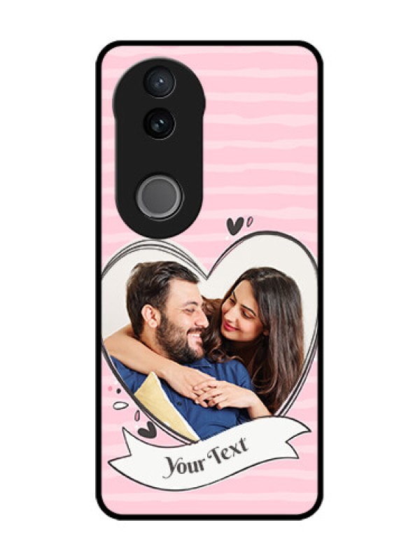 Custom iQOO Z10R Custom Glass Phone Case - Vintage Heart Design