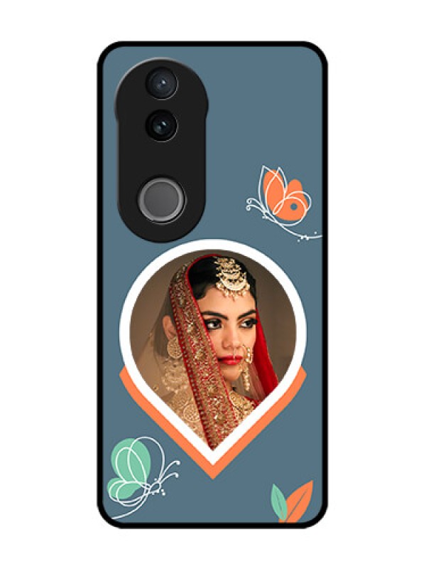 Custom iQOO Z10R Custom Glass Phone Case - Droplet Butterflies Design