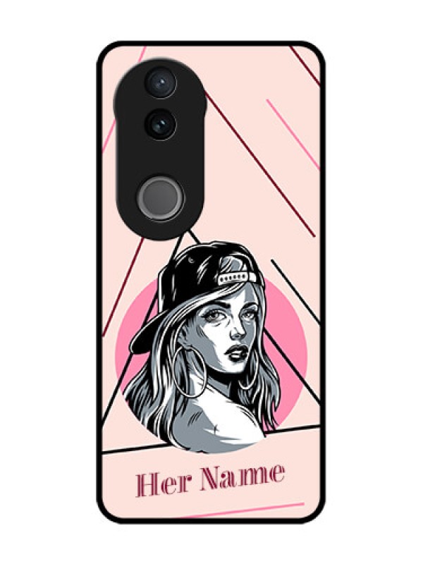 Custom iQOO Z10R Custom Glass Phone Case - Rockstar Girl Design