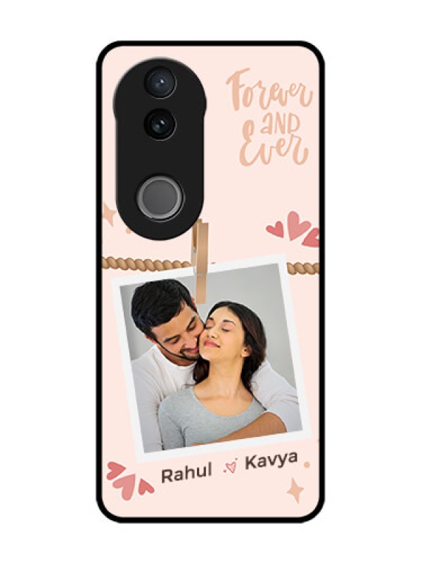 Custom iQOO Z10R Custom Glass Phone Case - Forever And Ever Love Design