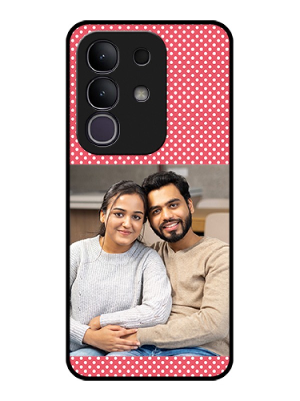 Custom iQOO Z10x 5G Custom Glass Phone Case - White Dotted Design
