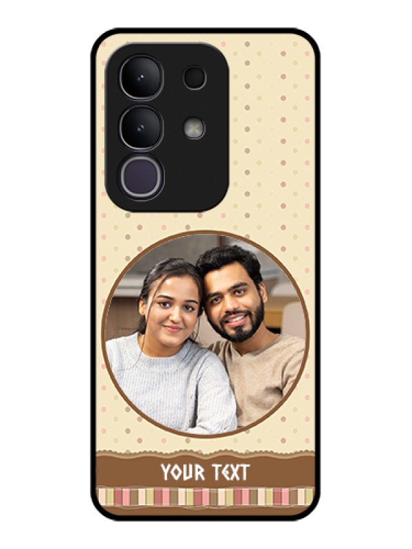 Custom iQOO Z10x 5G Custom Glass Phone Case - Brown Dotted Mobile Case Design