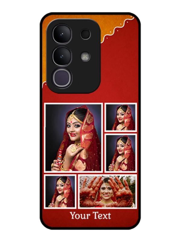 Custom iQOO Z10x 5G Custom Glass Phone Case - Wedding Pic Upload Design