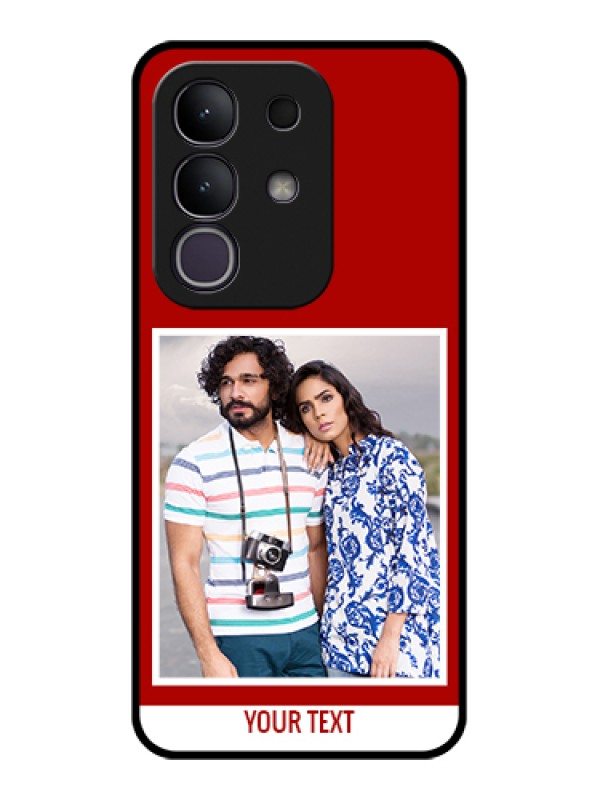 Custom iQOO Z10x 5G Custom Glass Phone Case - Red Color Design
