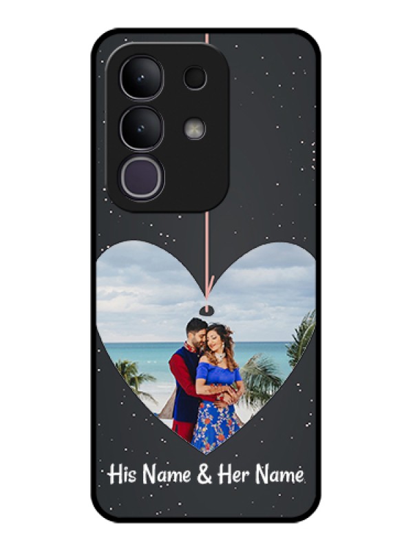 Custom iQOO Z10x 5G Custom Glass Phone Case - Hanging Heart Design