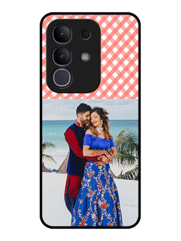 Custom iQOO Z10x 5G Custom Glass Phone Case - Pink Pattern Design