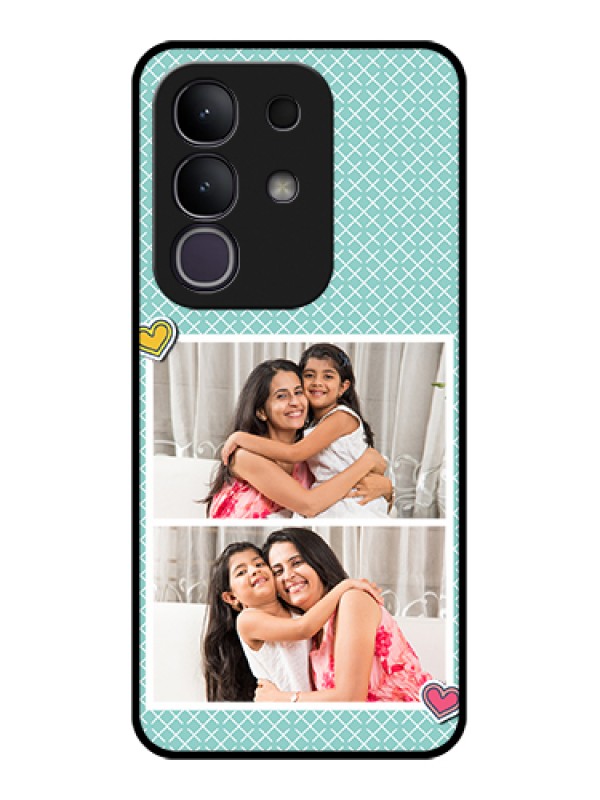 Custom iQOO Z10x 5G Custom Glass Phone Case - 2 Image Holder With Pattern Design