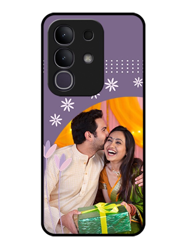 Custom iQOO Z10x 5G Custom Glass Phone Case - Lavender Flowers Design