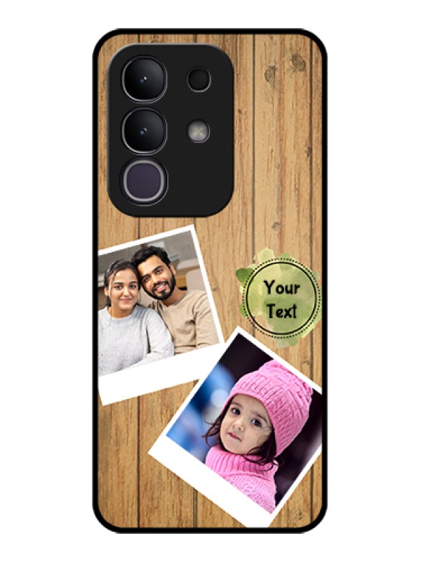 Custom iQOO Z10x 5G Custom Glass Phone Case - Wooden Texture Design