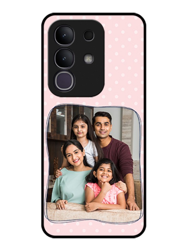 Custom iQOO Z10x 5G Custom Glass Phone Case - Family With Dots Design
