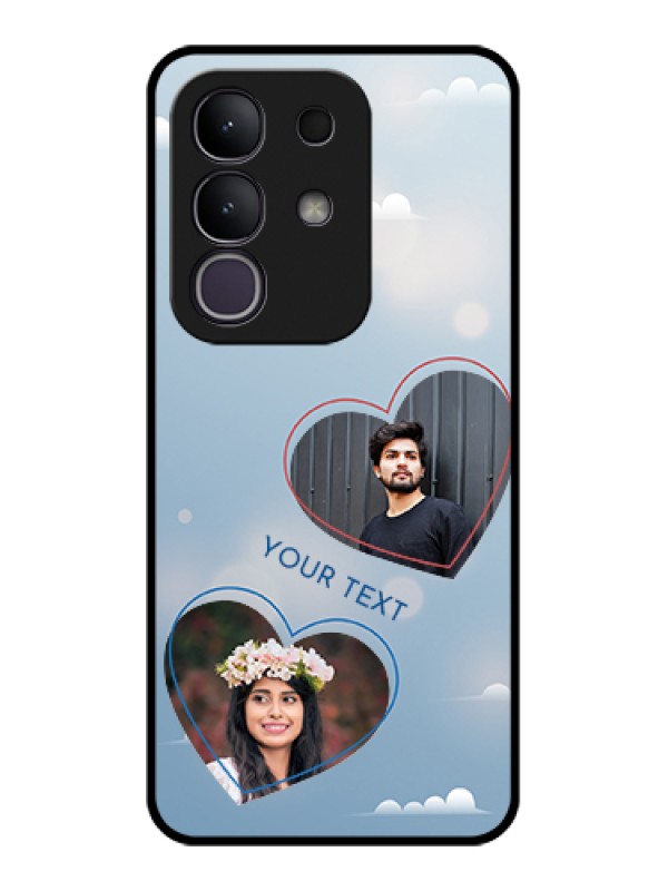 Custom iQOO Z10x 5G Custom Glass Phone Case - Blue Color Couple Design