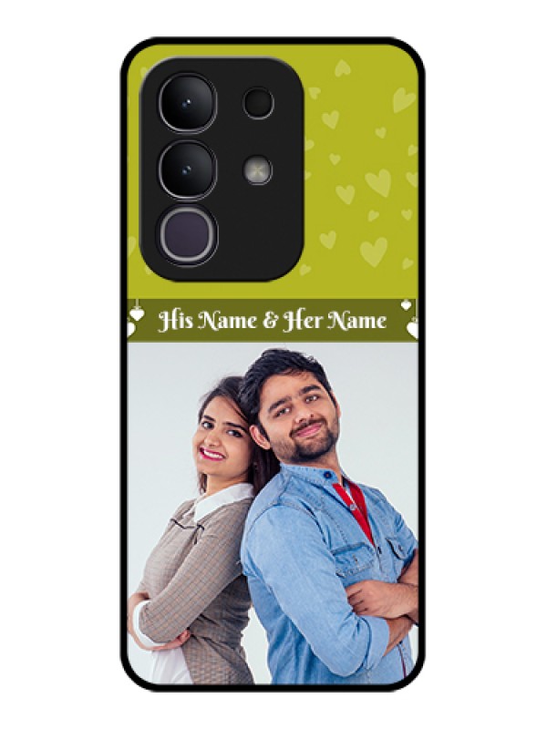 Custom iQOO Z10x 5G Custom Glass Phone Case - You & Me Heart Design