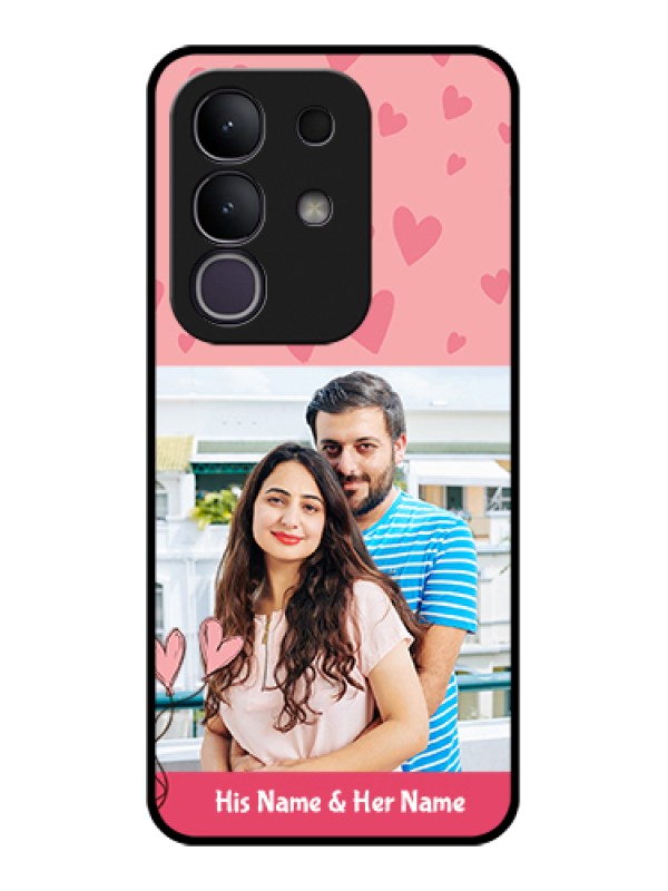 Custom iQOO Z10x 5G Custom Glass Phone Case - Love Design Peach Color