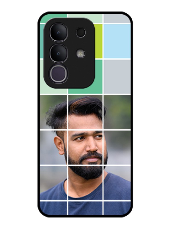Custom iQOO Z10x 5G Custom Glass Phone Case - With White Box Pattern