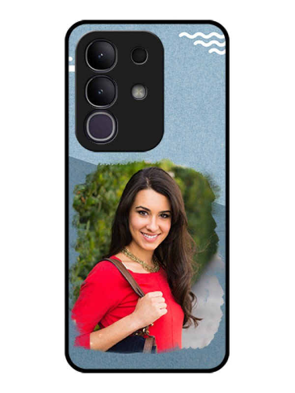 Custom iQOO Z10x 5G Custom Glass Phone Case - Grunge Line Art Design