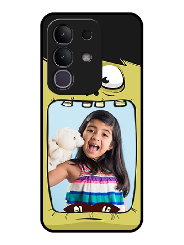 Custom iQOO Z10x 5G Custom Glass Phone Case - Cartoon Monster Back Case Design