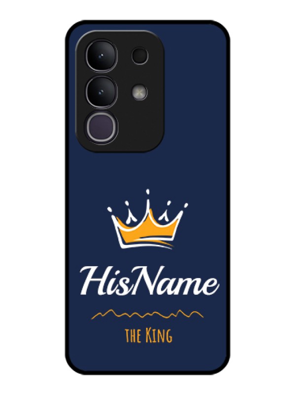 Custom iQOO Z10x 5G Custom Glass Phone Case - King With Name Design