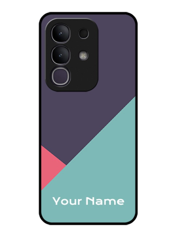 Custom iQOO Z10x 5G Custom Glass Phone Case - Tri Color Abstract Design