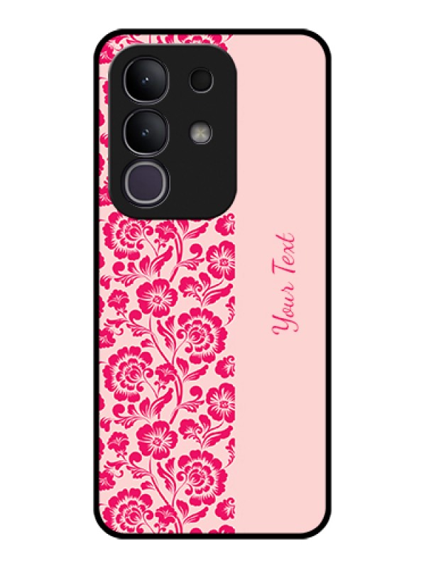Custom iQOO Z10x 5G Custom Glass Phone Case - Attractive Floral Pattern Design