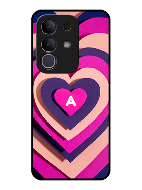 Custom iQOO Z10x 5G Custom Glass Phone Case - Cute Heart Pattern Design