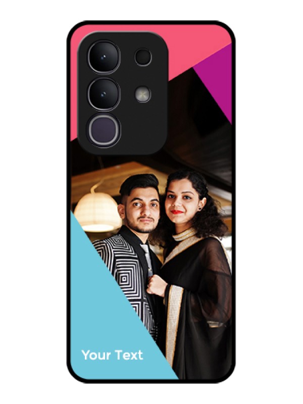 Custom iQOO Z10x 5G Custom Glass Phone Case - Stacked Triple Colour Design