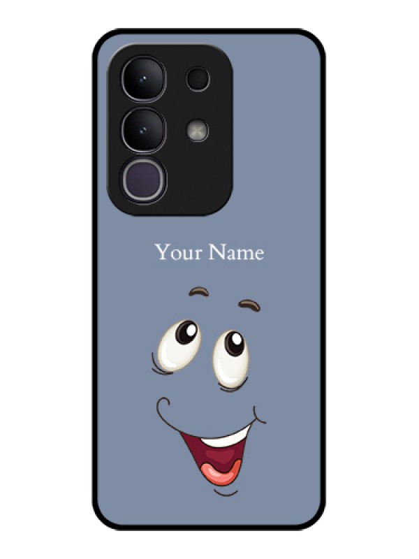 Custom iQOO Z10x 5G Custom Glass Phone Case - Laughing Cartoon Face Design