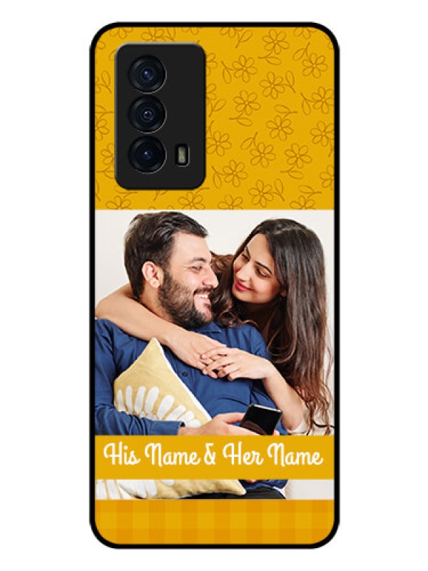 Custom iQOO Z5 5G Custom Glass Mobile Case - Yellow Floral Design