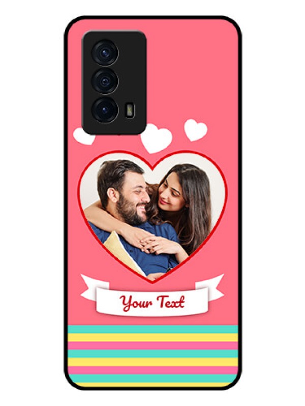 Custom iQOO Z5 5G Photo Printing on Glass Case - Love Doodle Design