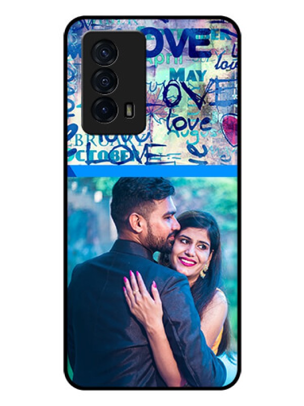 Custom iQOO Z5 5G Custom Glass Mobile Case - Colorful Love Design