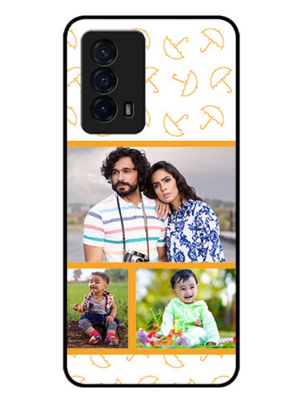 Custom iQOO Z5 5G Custom Glass Mobile Case - Yellow Pattern Design