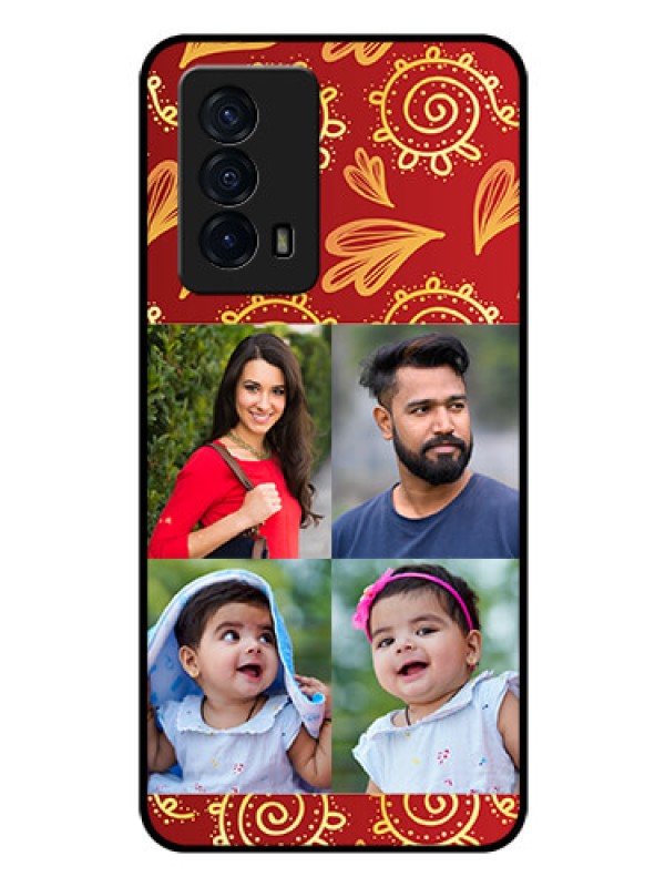 Custom iQOO Z5 5G Photo Printing on Glass Case - 4 Image Traditional Design