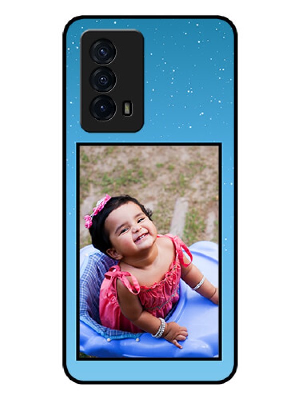 Custom iQOO Z5 5G Custom Glass Mobile Case - Wave Pattern Colorful Design