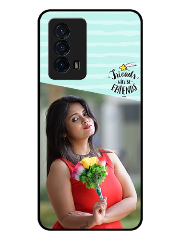 Custom iQOO Z5 5G Custom Glass Phone Case - Friends Picture Icon Design